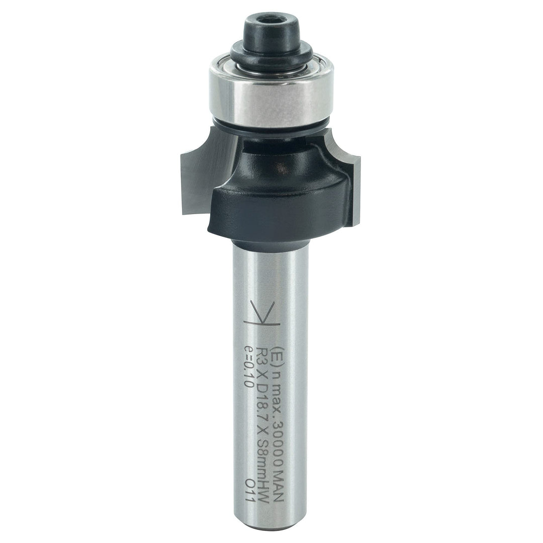 ENT 14282 Abrundfräser HW, Schaft (S) 8 mm, Durchmesser (D) 18,7 mm, NL 9,5 mm, R 3 mm, SL 32 mm, mi