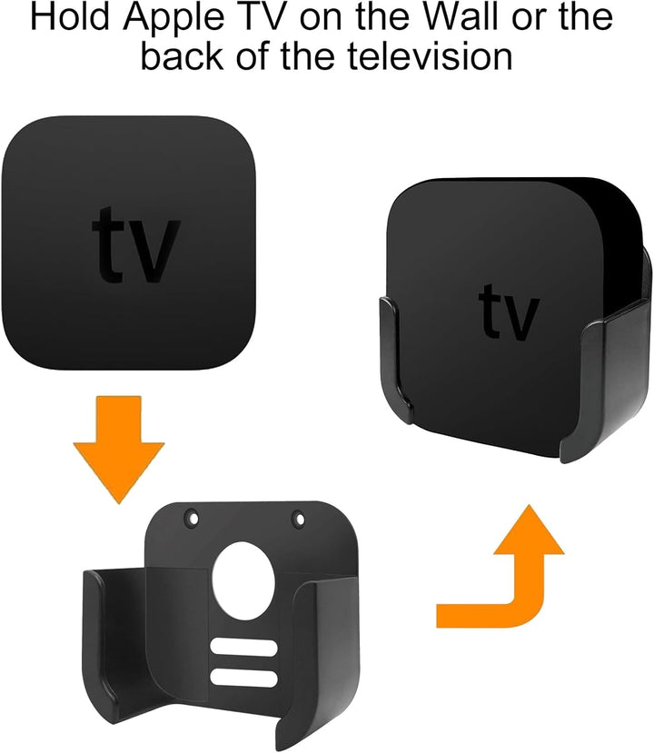 pple Wandhalterung Ständer, tv Box Schutzhülle (Schwarz), Kompatibel mit pple TV Box