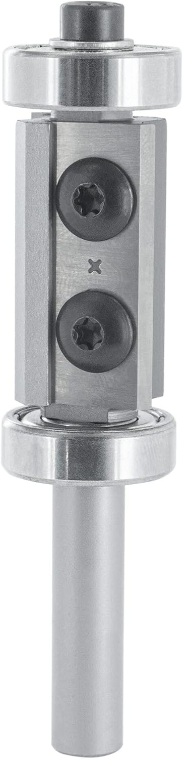 ENT 20409 Wendeplatten Bündigfräser HW, Schaft (S) 8 mm, Durchmesser (D) 19 mm, NL 30 mm, mit Kugell
