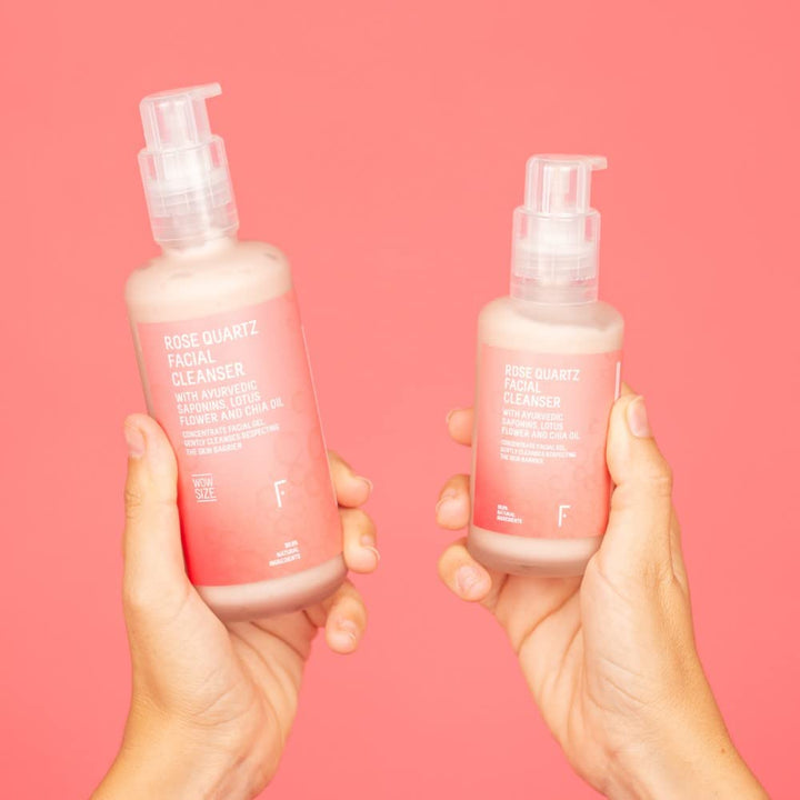 Milde Gesichtsreinigung 99,9% natürlich Rose Quartz Facial Cleanser (200 ml), 200 ml