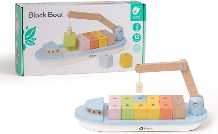 Classic World Magnetspiel Schiff ab 2 Jahre | Montessori Spielzeug 2 Jahre | Holzspielzeug für unter