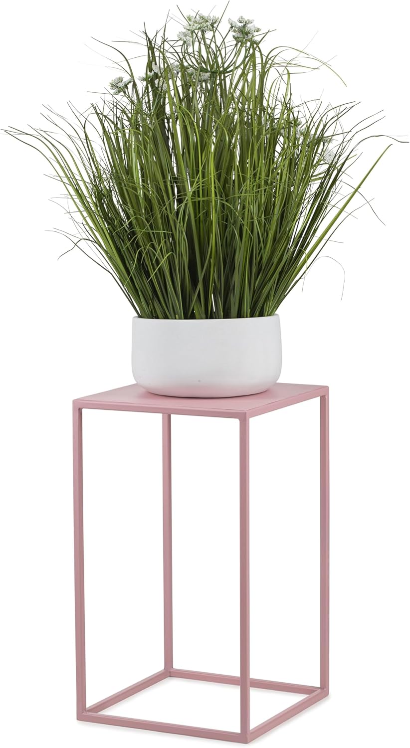 HowHomely Blumenständer Metall Rosa 40 cm Hoch - Solider und Robuster Blumenhocker Metall - Pflanzen