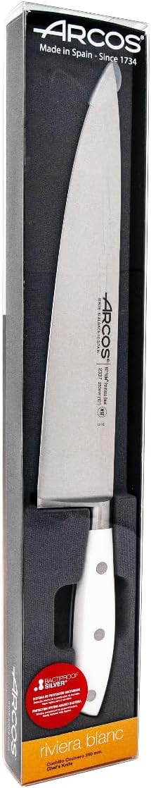 Arcos 233724 Serie Riviera Blanc - Kochmesser - Klinge aus Nitrum geschmiedetem Edelstahl 250 mm - H