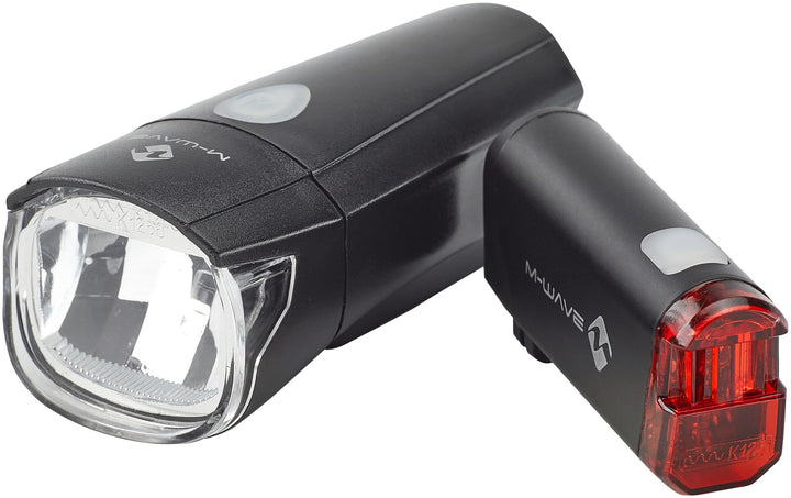 Fahrradlicht Set, Frontlicht 30/15 Lux, Rücklicht SMD-LED, Atlas K50 von M-WAVE