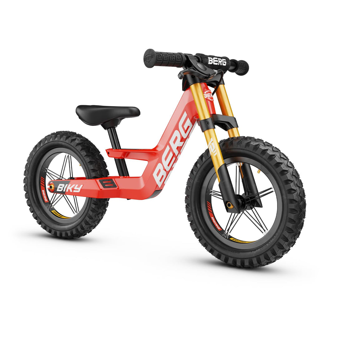 BERG Biky Cross Laufrad | ab 2 Jahren | 12 Zoll | Kinder Laufrad mit Handbremse | Luftreifen | Höhen