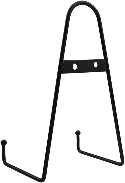 20,3 cm grosse schwarze Metall-Wandhalterung, Staffelei, Telleraufhänger, vertikaler Tellerständer,