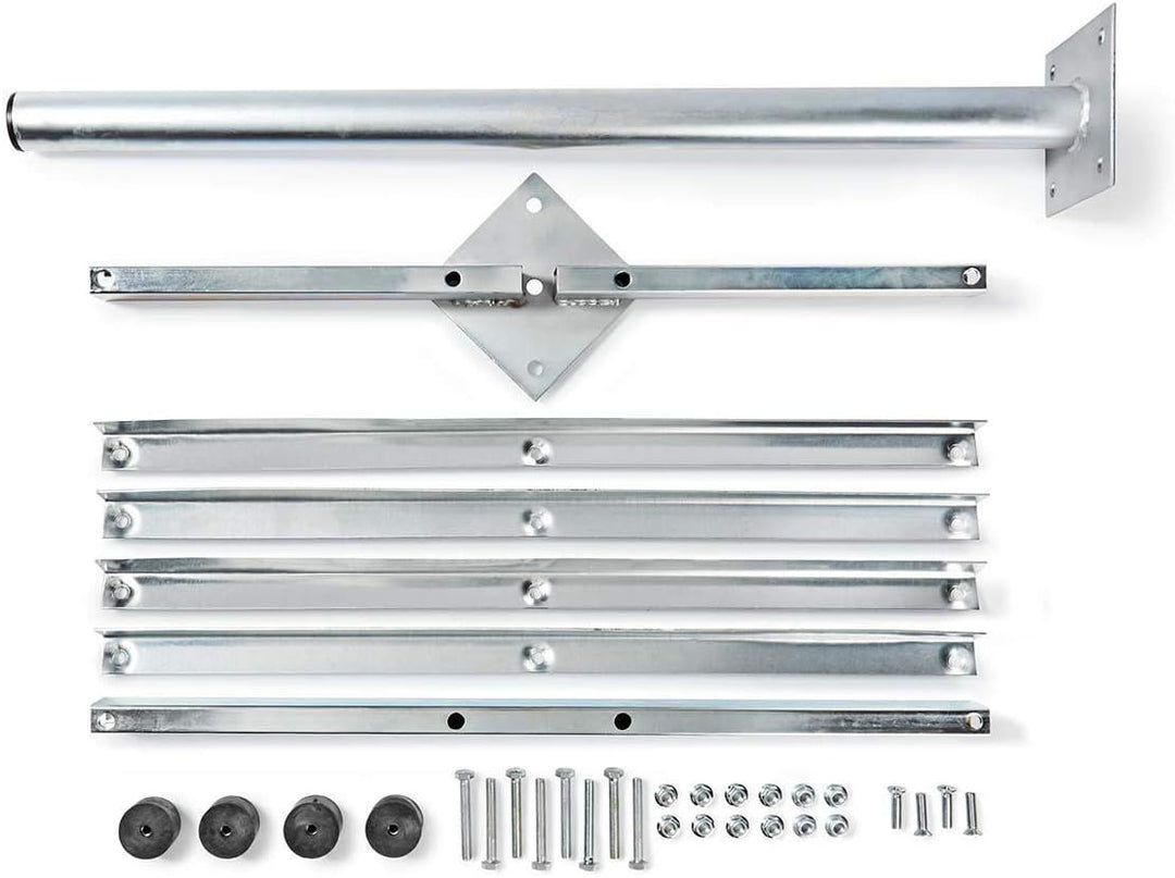Nedis - Satellit Ständer Balcon - 4 x 30 x 30 cm - Galvanisiertem Stahl - Silver 4 x 30 x 30 cm Silb