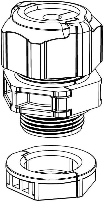 OBO-BETTERMANN 2024912 Prensaestopas, teilbar Empaquetadura, 1 Kabel
