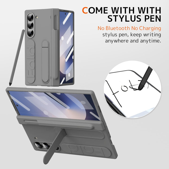 NINKI für Samsung Galaxy Z Fold 5 Ständer Hülle mit eingebautem Displaysschutzfolie Samsung Fold 5 H