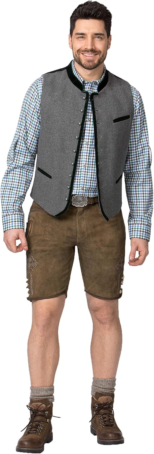 Stockerpoint Herren Lederhose 44 Havanna Gespeckt, 44 Havanna Gespeckt