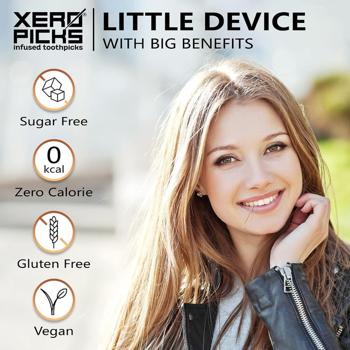 Xero Picks Freshen Zahnstocher mit aromatisiertem Duft, kühlender frischer Atem – 100 Plektren – 5 S