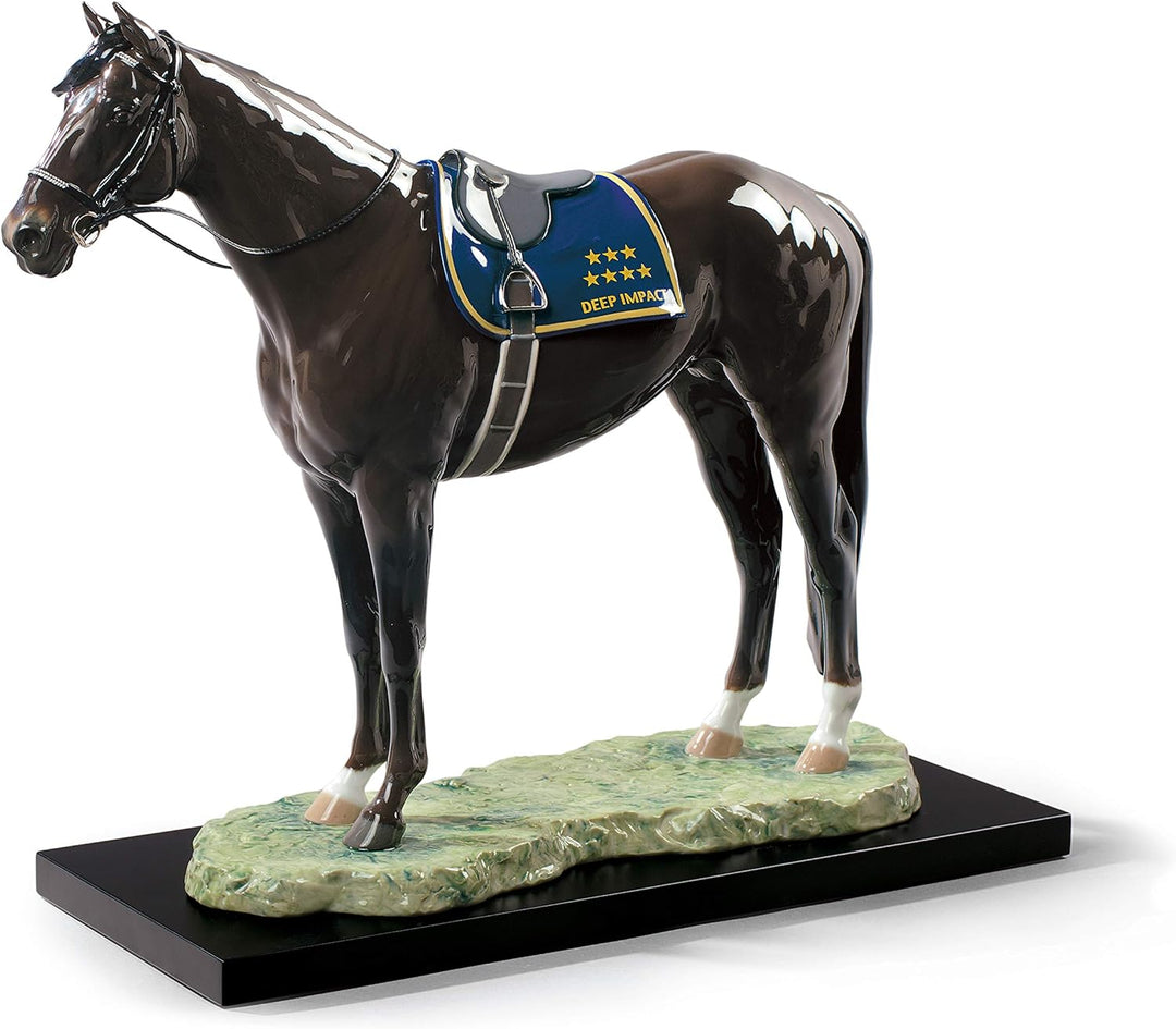 LLADRÓ Pferde-Figur Deep Impact. Limitierte Auflage. Glänzend. Pferd. Porzellan.