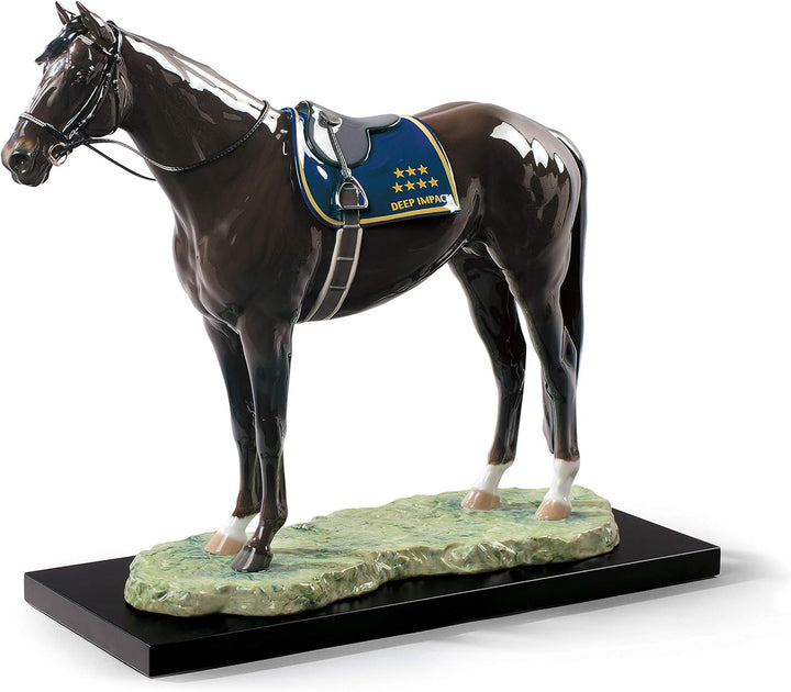 LLADRÓ Pferde-Figur Deep Impact. Limitierte Auflage. Glänzend. Pferd. Porzellan.