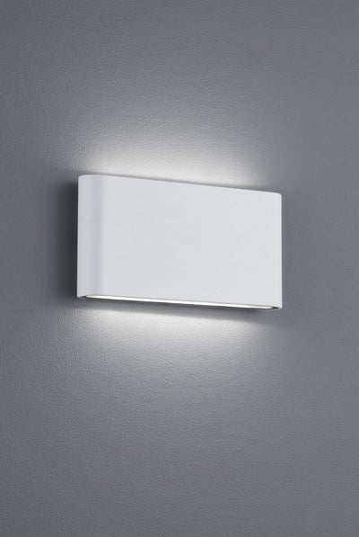 Trio Leuchten LED Aussenleuchte Thames II 227660231, Aluminium weiss, 2 x LED 4.5 Watt Breite 17,5cm