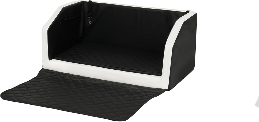 Velinda Autohundebett Reisebett Hundebett für Kofferraum Transportsystem 90x55cm (Farbe: schwarz - w
