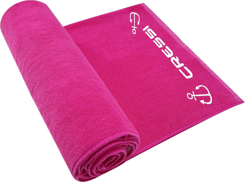 Cressi Cotton Frame Beach Towel - Erwachsene Strandtuch/Hochwertiges Sporthandtuch 90x180cm Fuchsia,