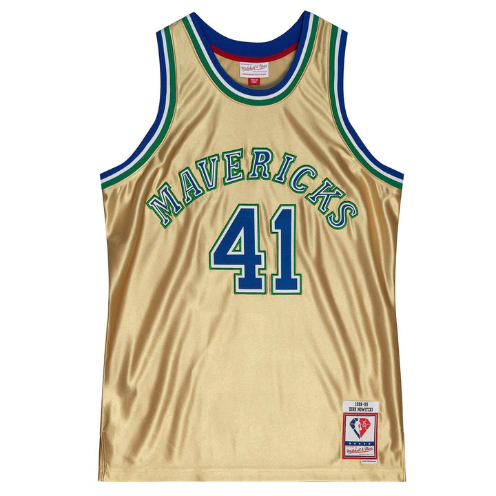 Mitchell & Ness NBA 75th Anniversary Swingman Jersey - Gold S Dallas Mavericks, S Dallas Mavericks