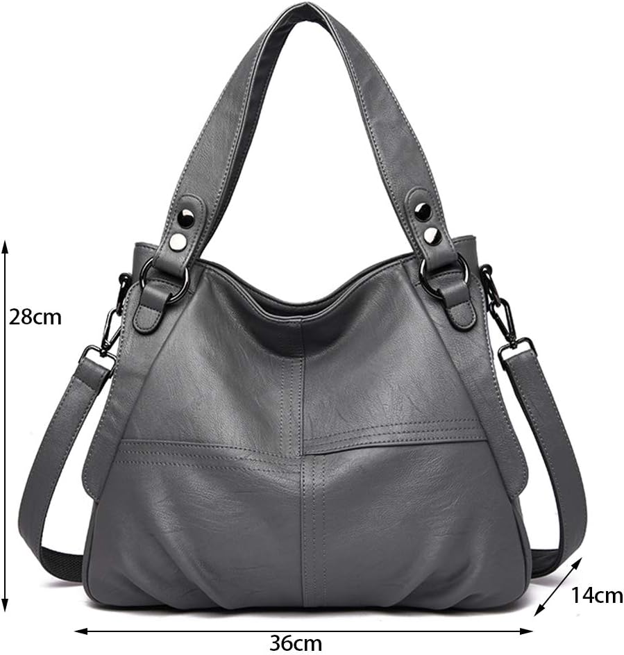 Sacmill Damen Handtasche Grosse Leder Damenhandtasche Umhängetaschen Designer Schultertasche Hobo Ta