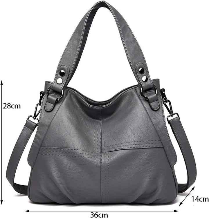 Sacmill Damen Handtasche Grosse Leder Damenhandtasche Umhängetaschen Designer Schultertasche Hobo Ta
