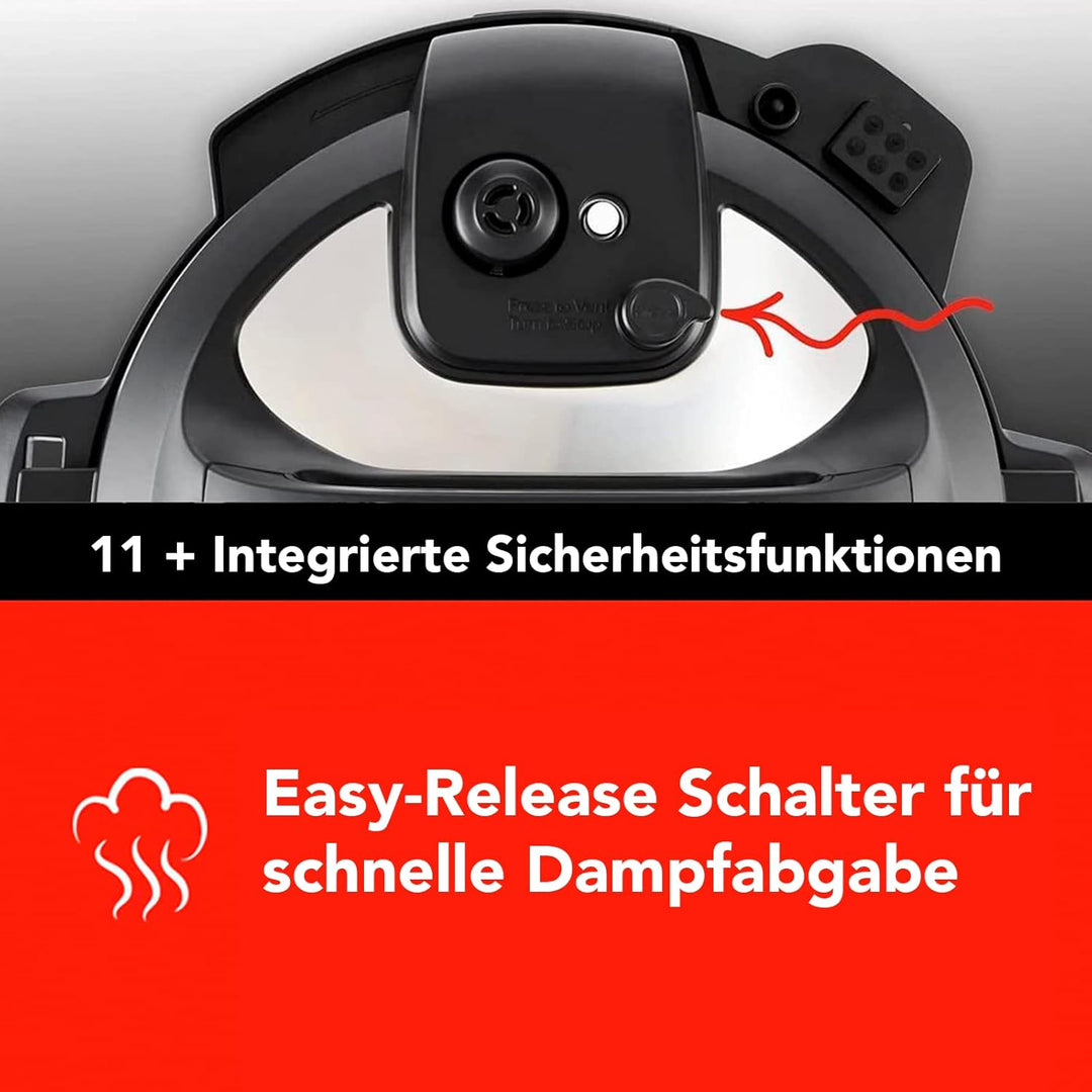 Instant Pot DUO CRISP + Air Fryer 8L Multikocher. 11 Funktionen in 1: Schnellkochtopf, Bratpfanne, D