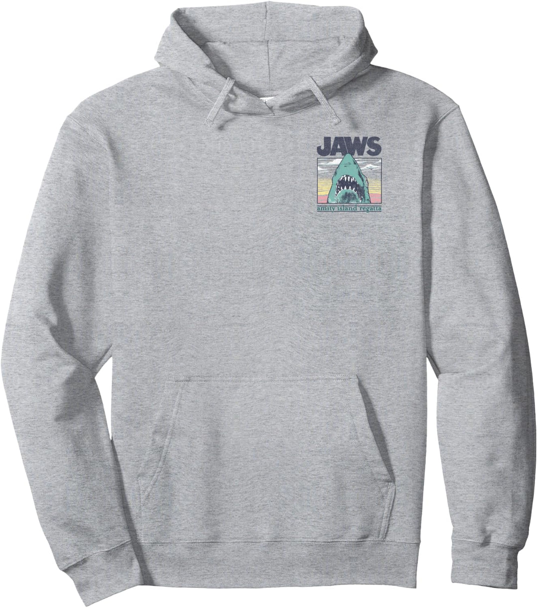 Jaws Amity Island Regatta Chest Back Boat Pullover Hoodie