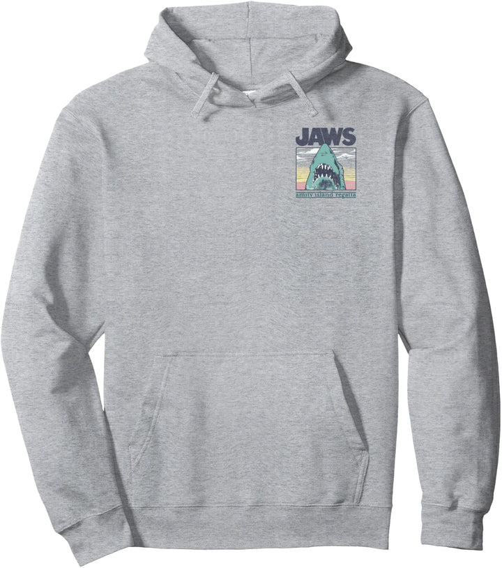 Jaws Amity Island Regatta Chest Back Boat Pullover Hoodie