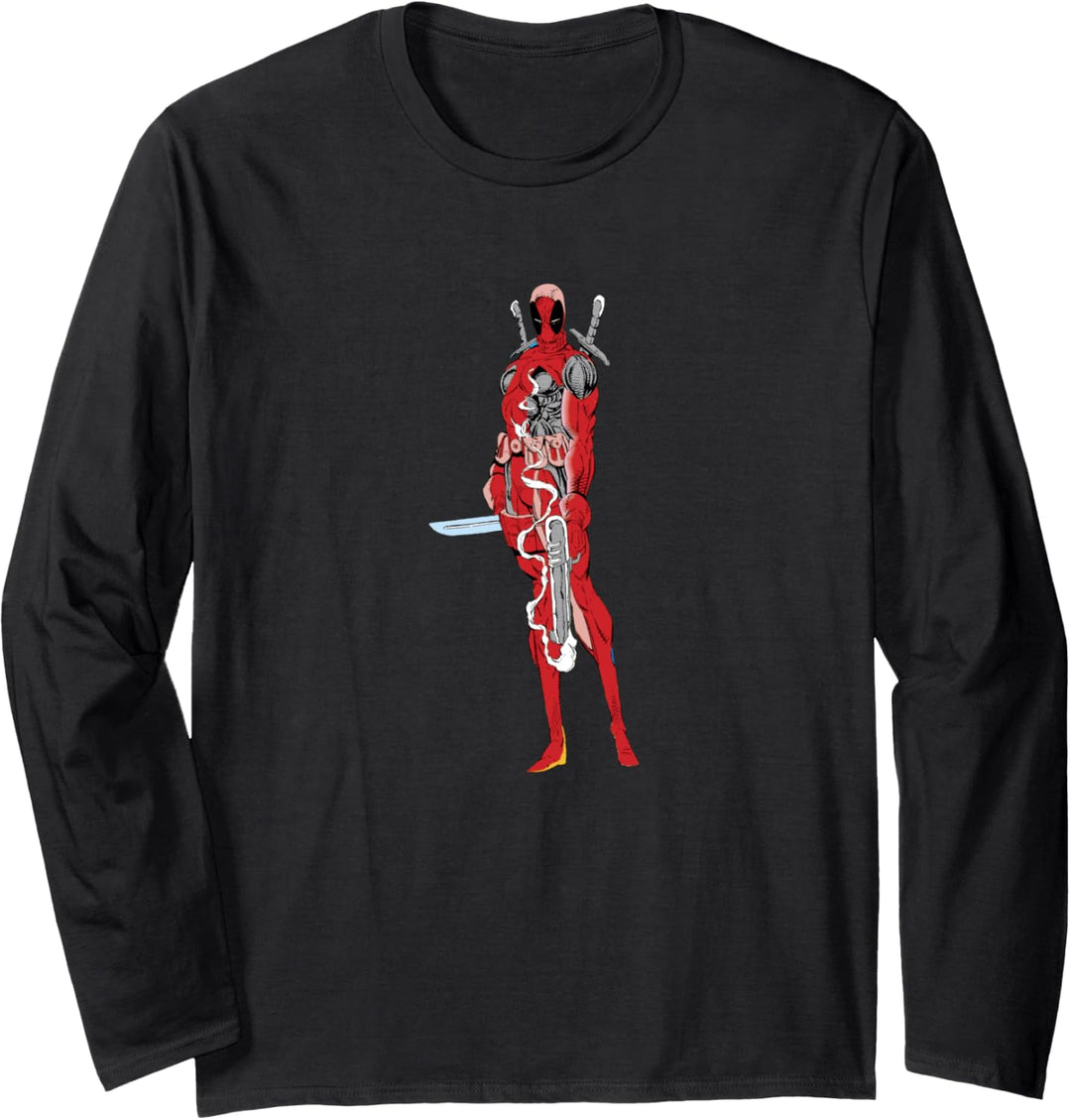 Marvel Deadpool 30th Simple Portrait Langarmshirt