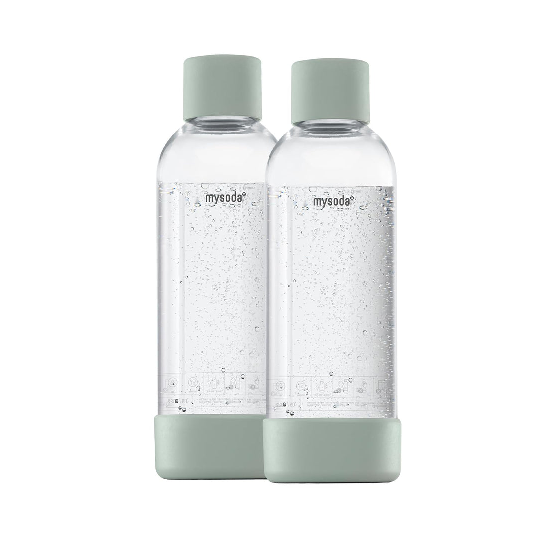 Mysoda: Wasserflasche für Wassersprudler, BPA-freies Plastik, mit Quick-Lock Schnellverschluss, Deta