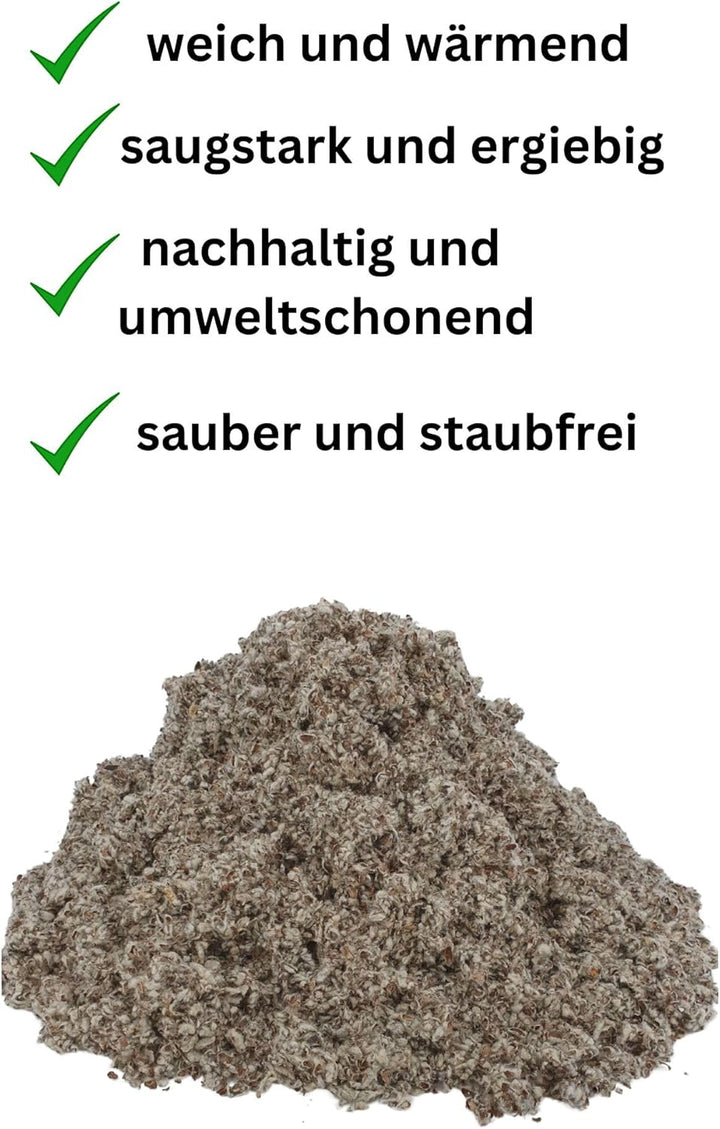 30l Einstreu für Käfige Baumwolleinstreu für Kaninchen,Hasen, Hamster, Mäuse und alle Nagetiere saug