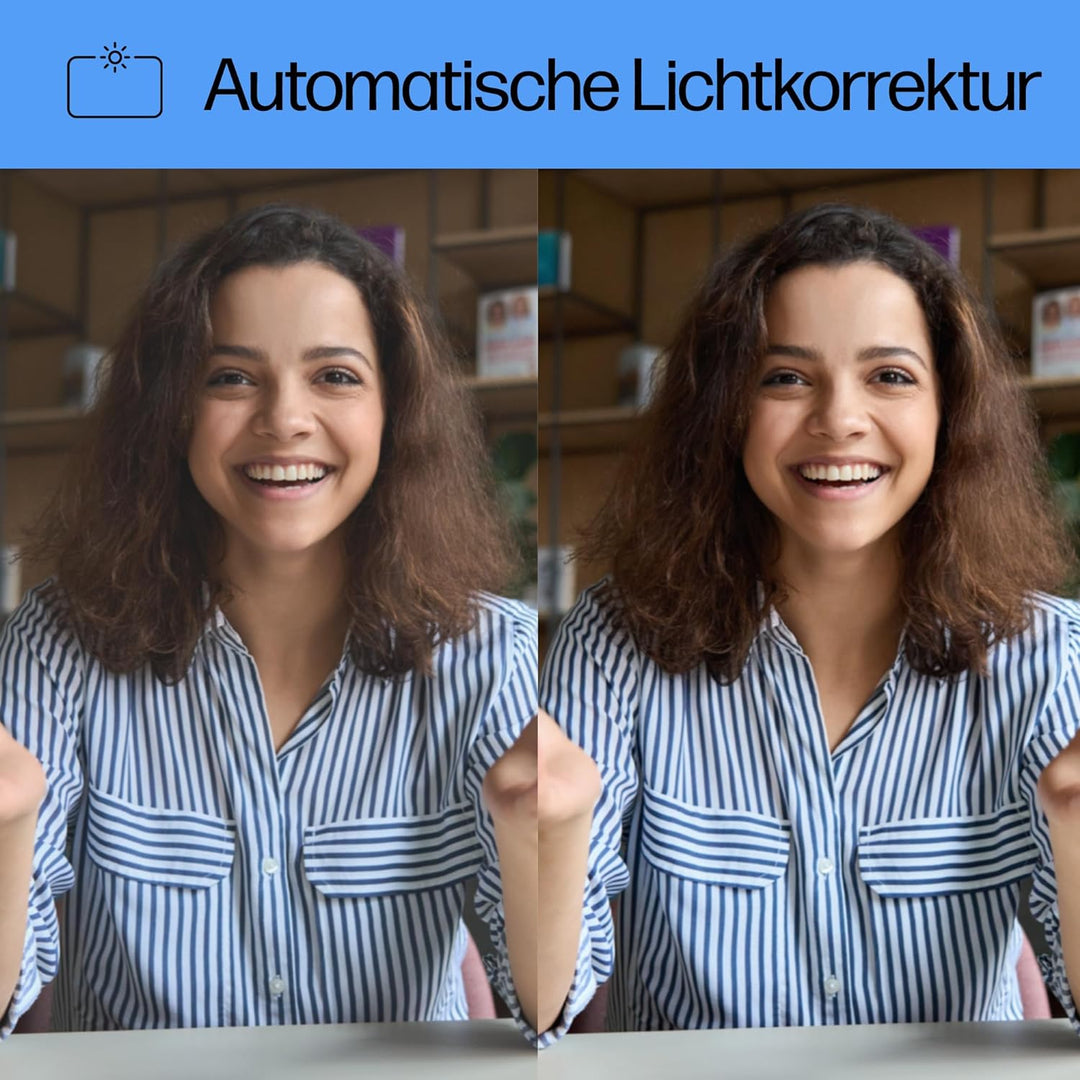HP 320 All-in-One-Webcam (USB-A, 1080p/Full HD Auflösung, 360° schwenkbar, 66°-Weitwinkel, Belichtun