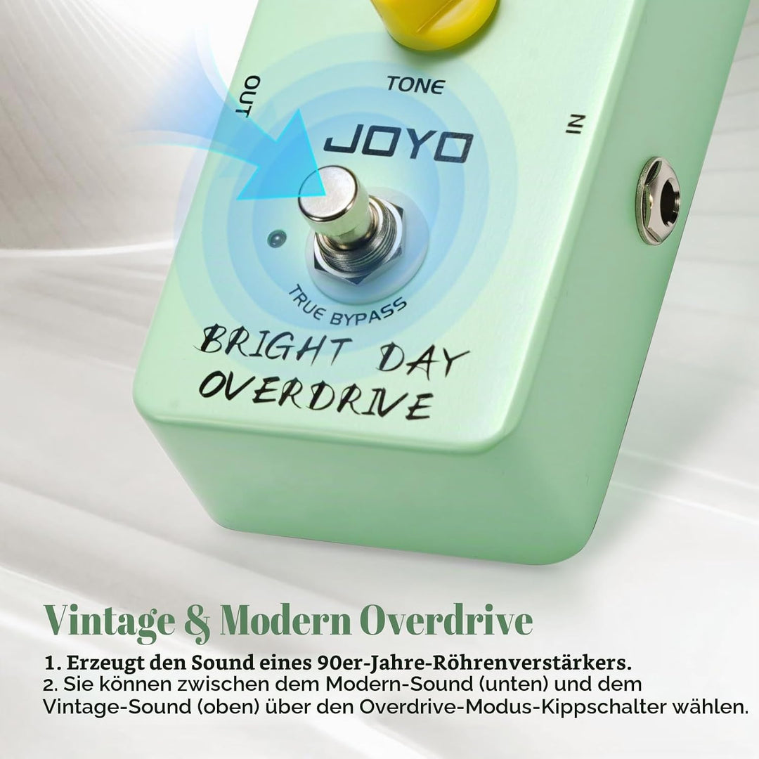 JOYO Blues Overdrive Gitarrenpedale, hohe Verstärkung, Overdrive von Vintage bis Modern, für E-Gitar