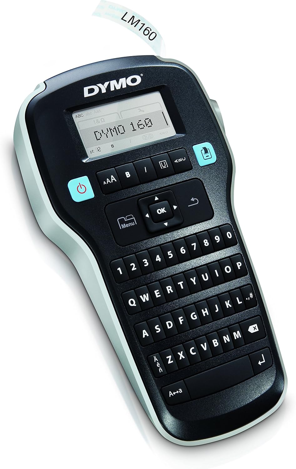 DYMO LabelManager 160 QWERTY Beschriftungsgeraet Geeignet fuer Schriftband: D1 6 mm, 9 mm, 12mm LM 1