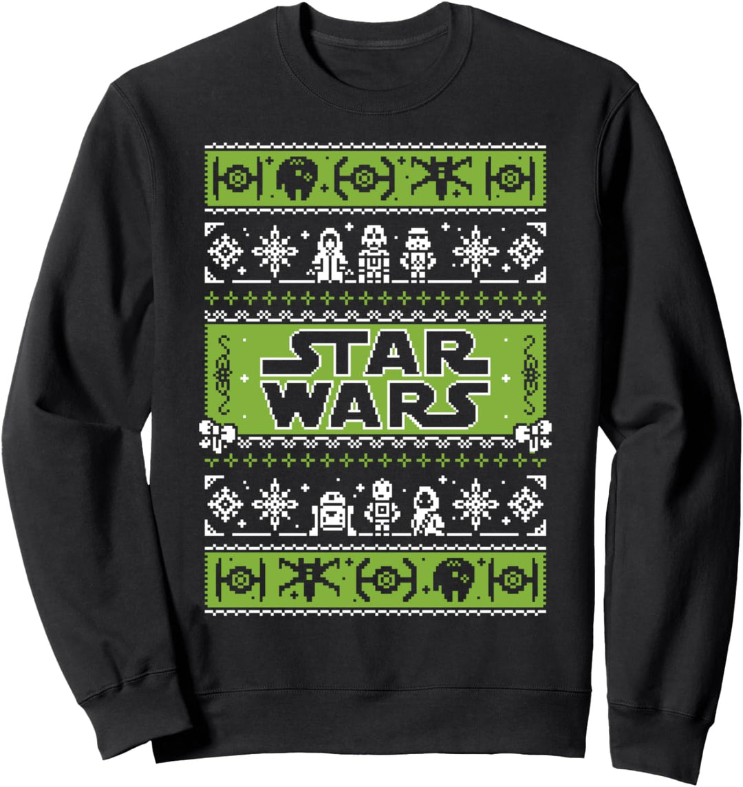 Star Wars Pixelated Holiday Pattern Sweatshirt