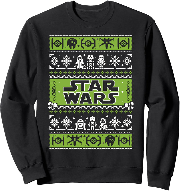 Star Wars Pixelated Holiday Pattern Sweatshirt