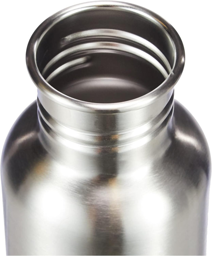 Klean Kanteen Edelstahlflasche mit Stainless Unibody Bamboo Cap Reflect Brushed Stainless, Brushed S