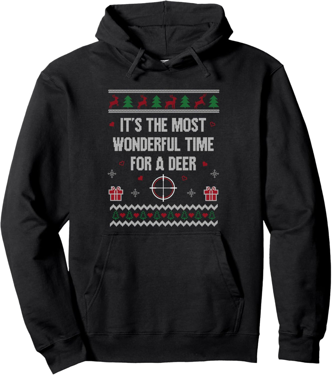 Ugly Christmas Jagd Lustiger Hirsch Jäger Xmas Pullover Hoodie