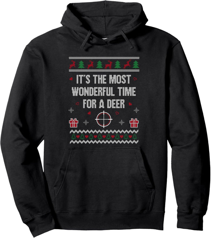 Ugly Christmas Jagd Lustiger Hirsch Jäger Xmas Pullover Hoodie