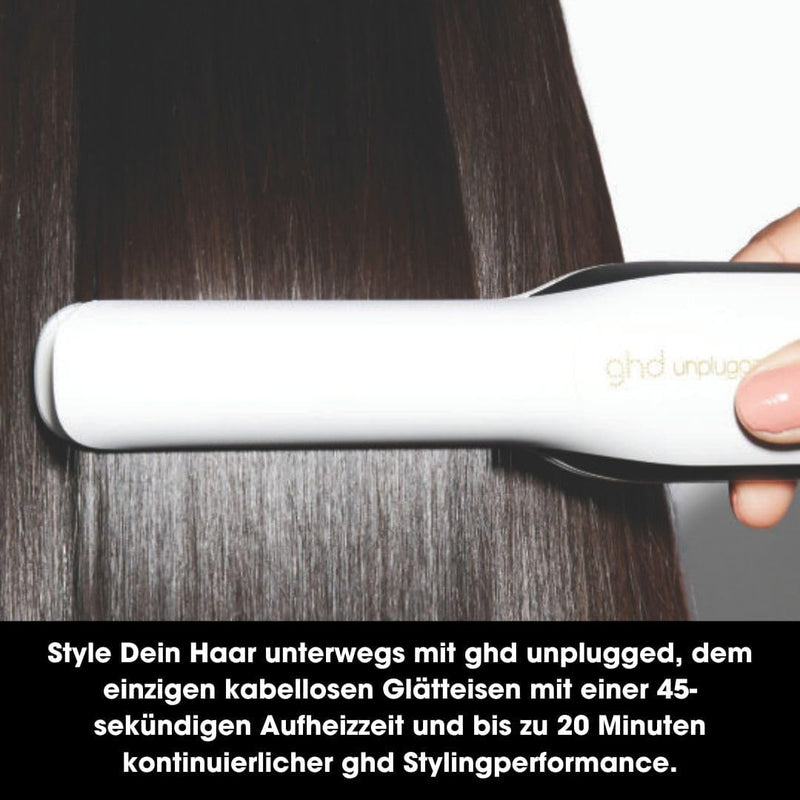 ghd Unplugged - kabelloser professioneller Haarglätter mit Dual-Technologie - Zone, Weiss Old Packag