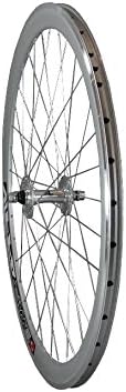 WooHooBikes Deep V 43 mm Vorderrad für Fixie, Fixed Gar, Track Single Speed Bike silber, silber