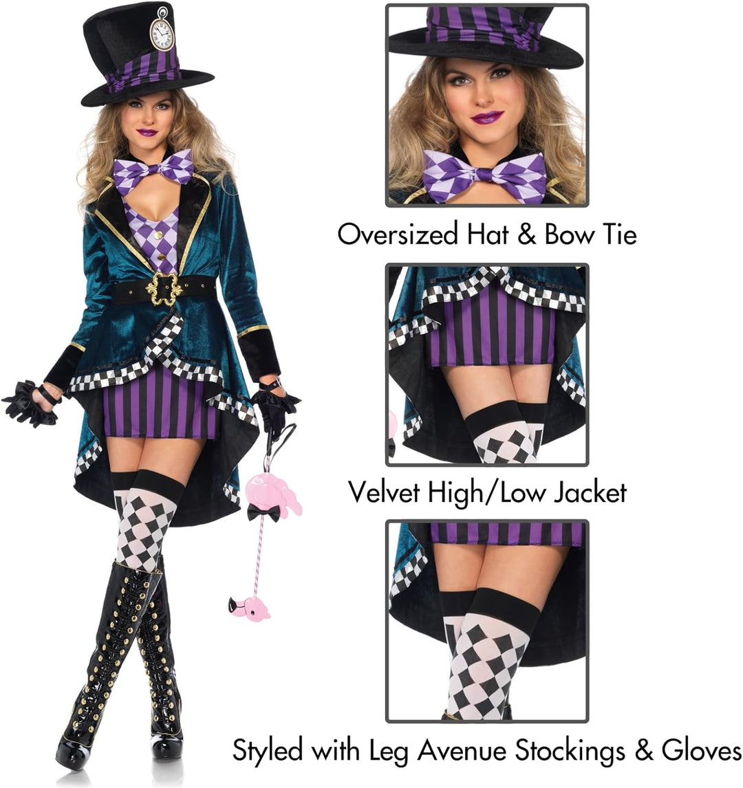 LEG AVENUE Damen Delightful Hatter Kost me, Mehrfarbig, Grösse: S (EUR 36), Grösse: S (EUR 36)