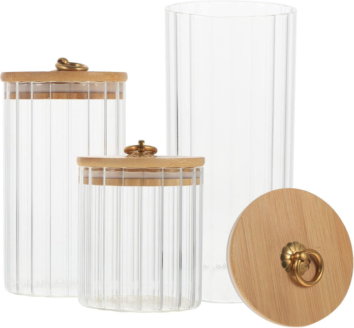 TOPBATHY Vorratsdosen aus Glas mit versiegeltem Deckel, 3 Stück