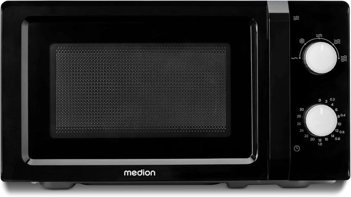 MEDION Mikrowelle (20 Liter, 700 Watt, klein kompakt und platzsparend, 5 Mikrowellenstufen, Auftaufu