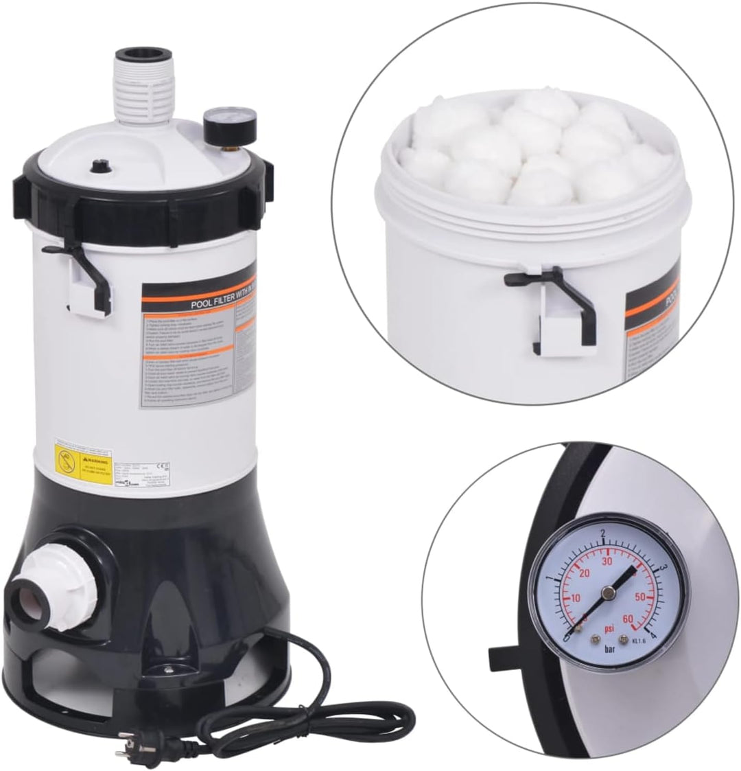 vidaXL Poolfilterpumpe für Intex Bestway Pools Filterpumpe Poolfilter Sandfilteranlage Sandfilter Fi