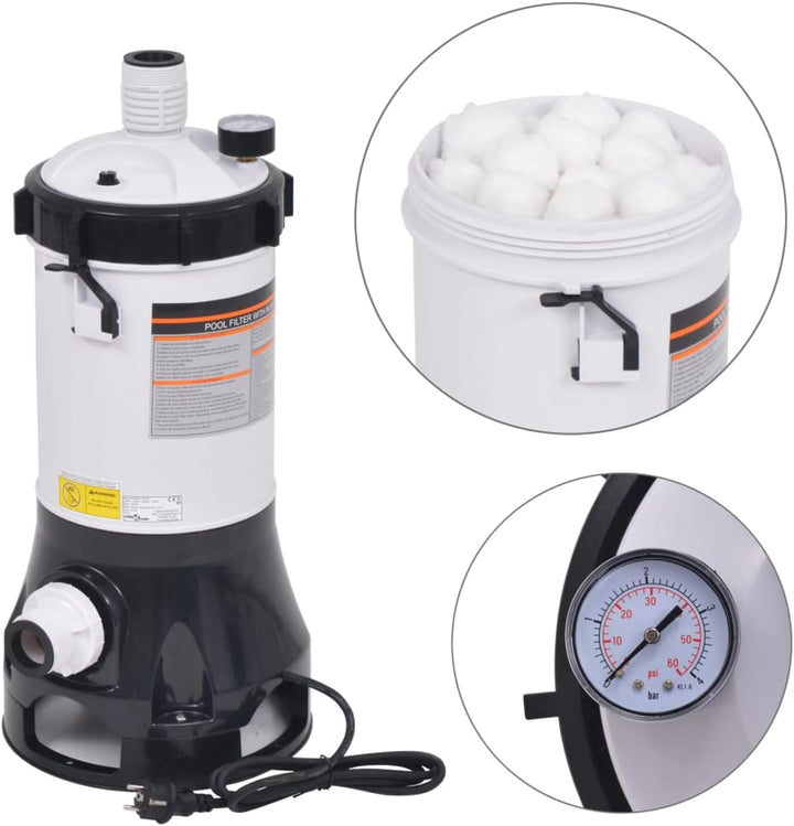 vidaXL Poolfilterpumpe für Intex Bestway Pools Filterpumpe Poolfilter Sandfilteranlage Sandfilter Fi