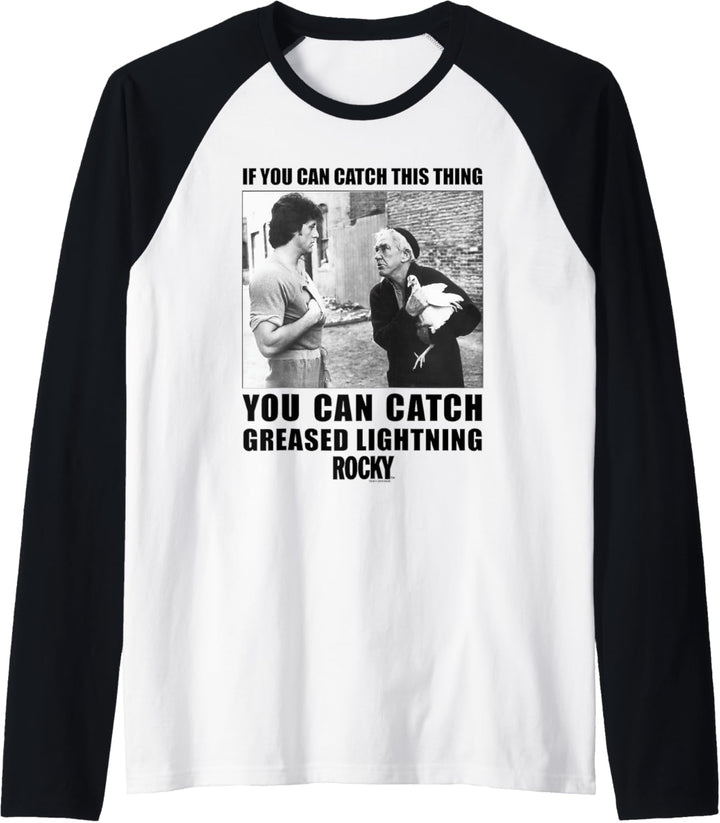 Rocky Catching Greased Lightning Raglan