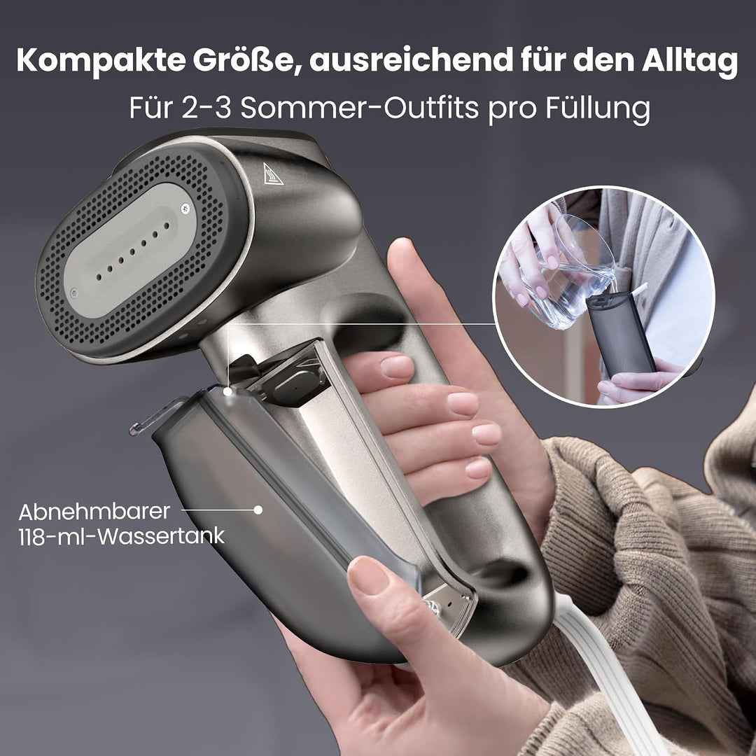 Neakasa Magic 1 Steamer Dampfglätter mit Saugfunktion, tragbarer Reisedampfglätter, 2300 Pa Saugleis