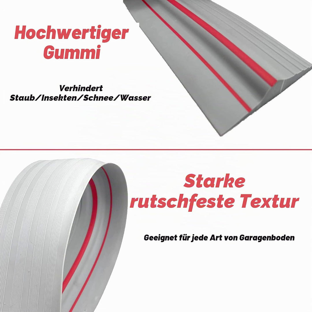 Garagentor Dichtung 3M universeller Schwellendichtung Wetterfeste Gummi-Bodenabdichtung，Gummi DIY Bo