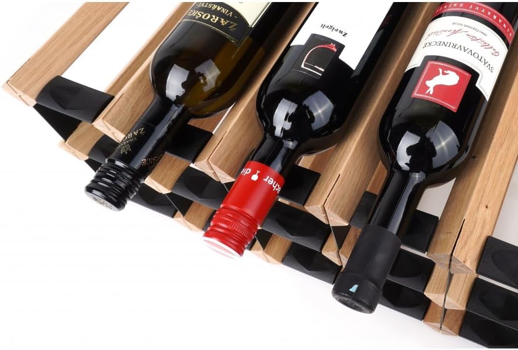 RAXI™ Classic Premium Weinregal aus Eichenholz mit luxuriösem Design, Flaschenregal für 15 Wein Flas