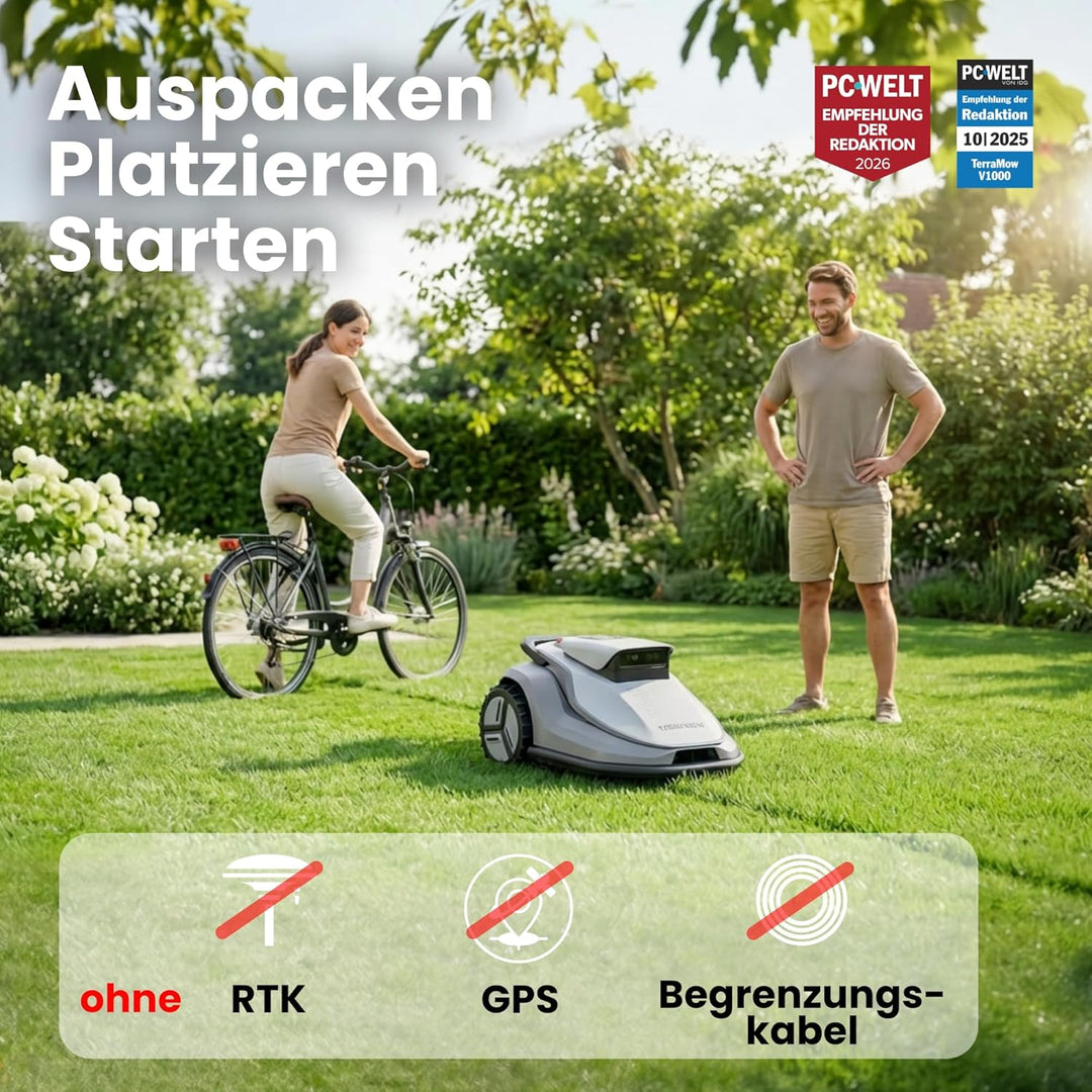 TERRAMOW V600 Mähroboter ohne Begrenzungskabel
