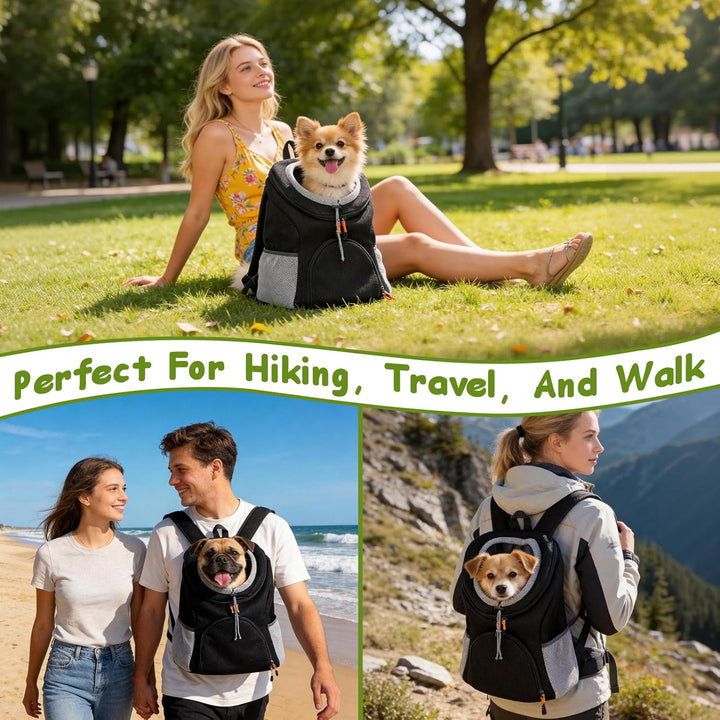 Hundetransportrucksack, Hundevorderrucksack, Haustiertransportrucksack, Fronttragerucksack, belüftet
